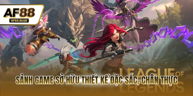 Sảnh game sở hữu thiết kế đặc sắc, chân thực